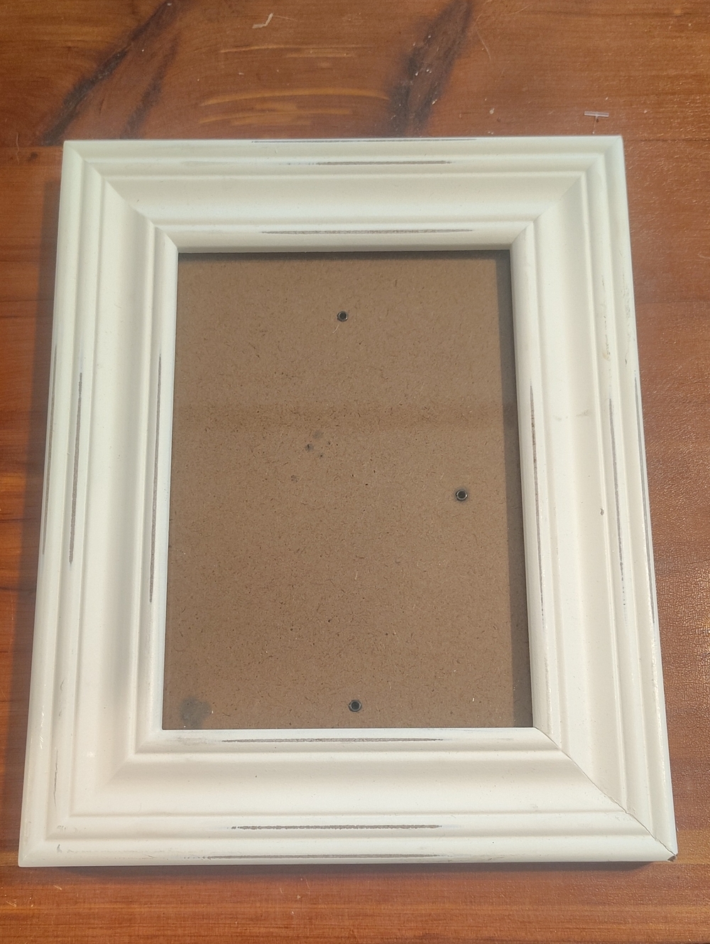Classic Distressed Cream Wood Picture Frame 5x7